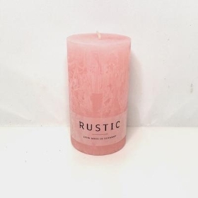 Soft Rose Rustic Candle 11cm